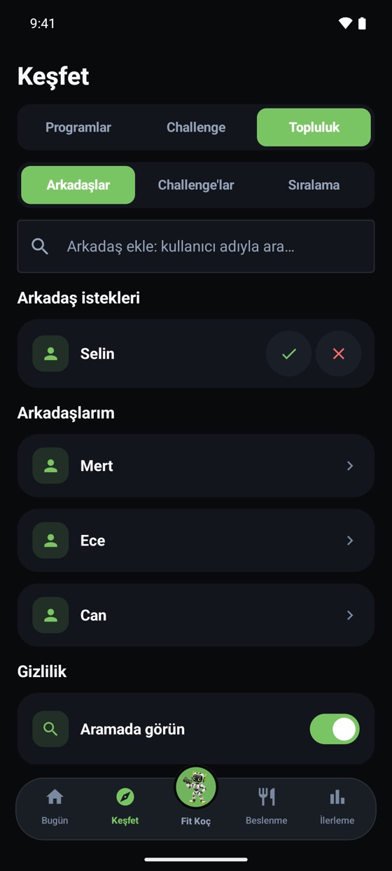 Arkadaşlar ve istekler